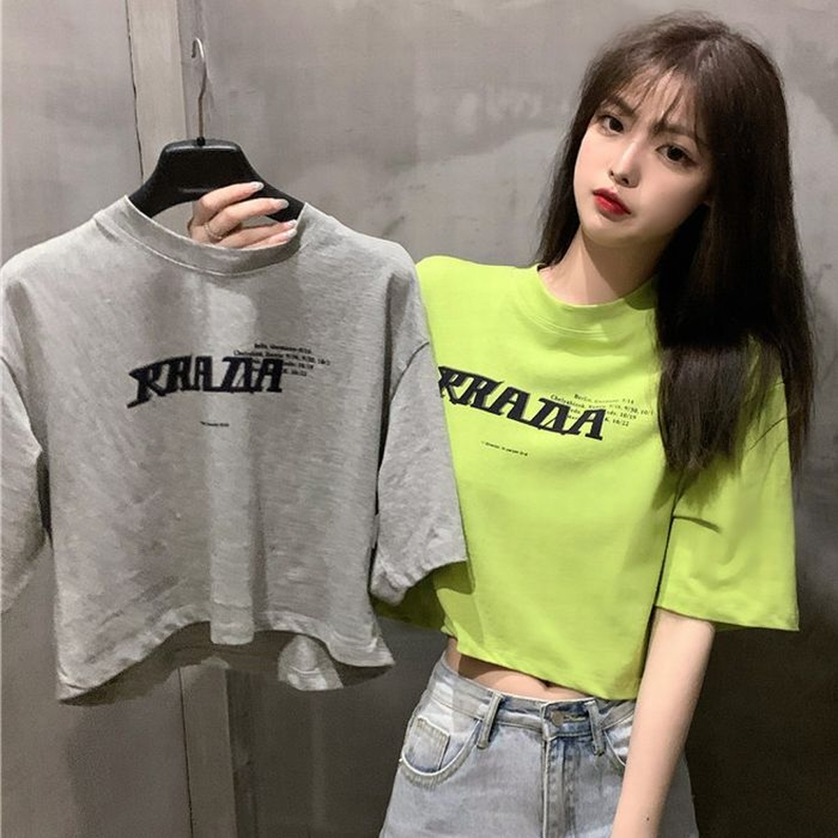 クロップド丈 Tシャツ 半袖 へそ出し ラウンドネック 韓国ファッション レディース ショート丈 トップス カットソー 夏 大人可愛い ガーリー Loose High Waist Short Crop T Shirt Intide Dtc Value Rave Notice バリューレイヴノーティス