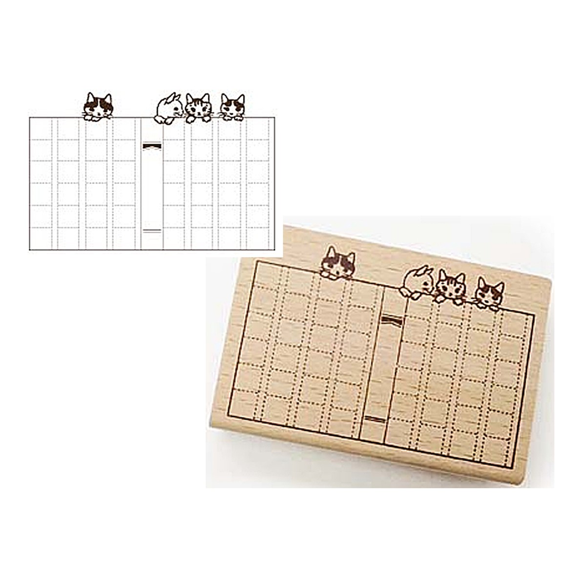 猫はんこ 原稿用紙タテ書 マスノヤ衣料品店 マスノヤ猫雑貨店