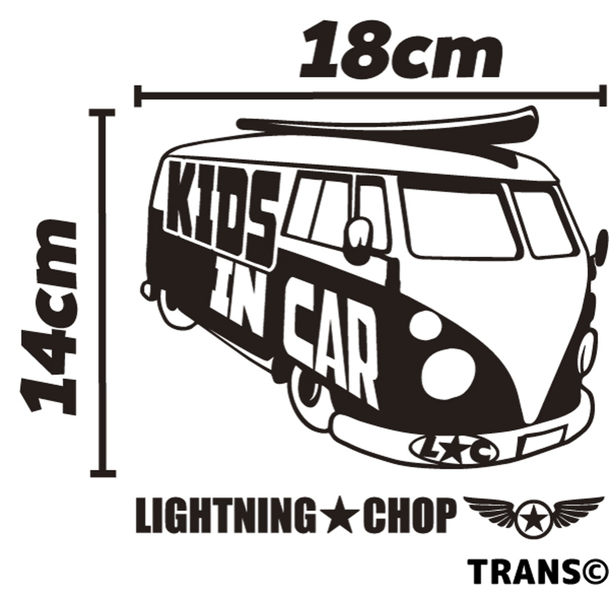 Lcバスkids In Car キッズインカー カッティングステッカー Lightning Chop