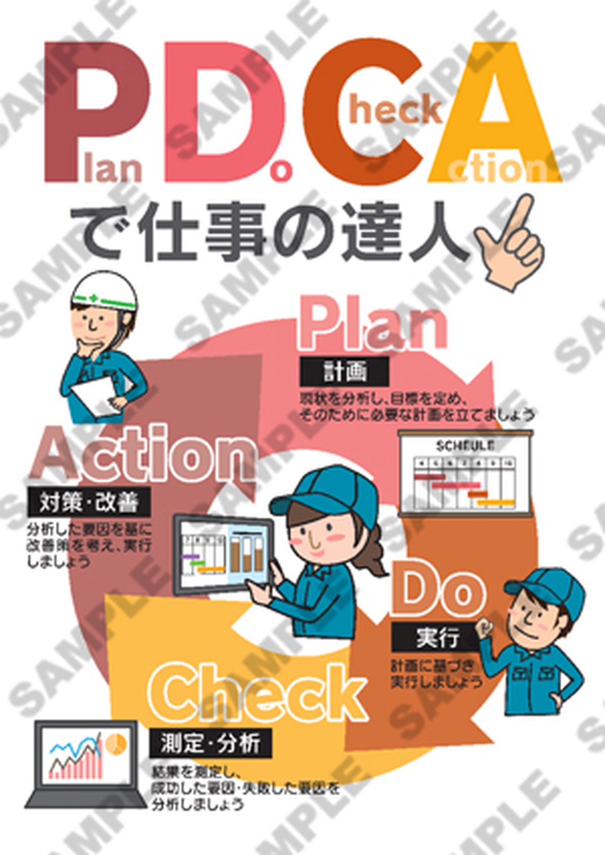 仕事のコツ ポスター 製造業向け Pdca オリジナルツールplus