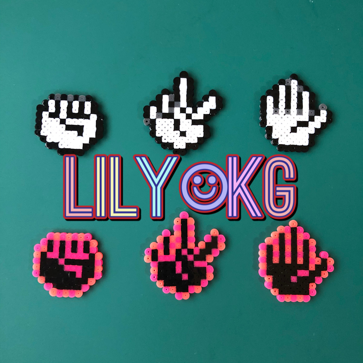 カスタム ジャンケンポン イヤリング 片耳用 ドット絵 アイロンビーズアクセサリー Lily Kg