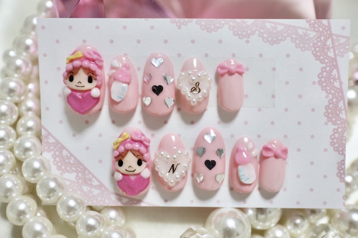 赤ちゃんマン ネイルチップ 3d Otsumami Nail