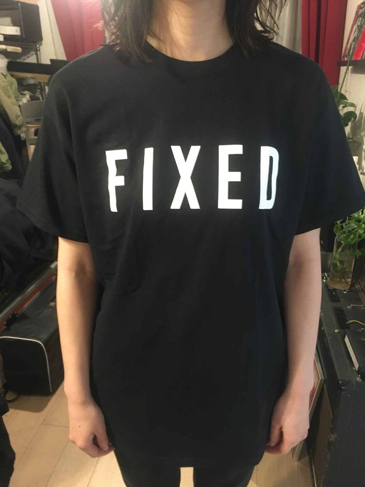 Fixed ロゴ Tシャツ 半袖 黒 Fixedband