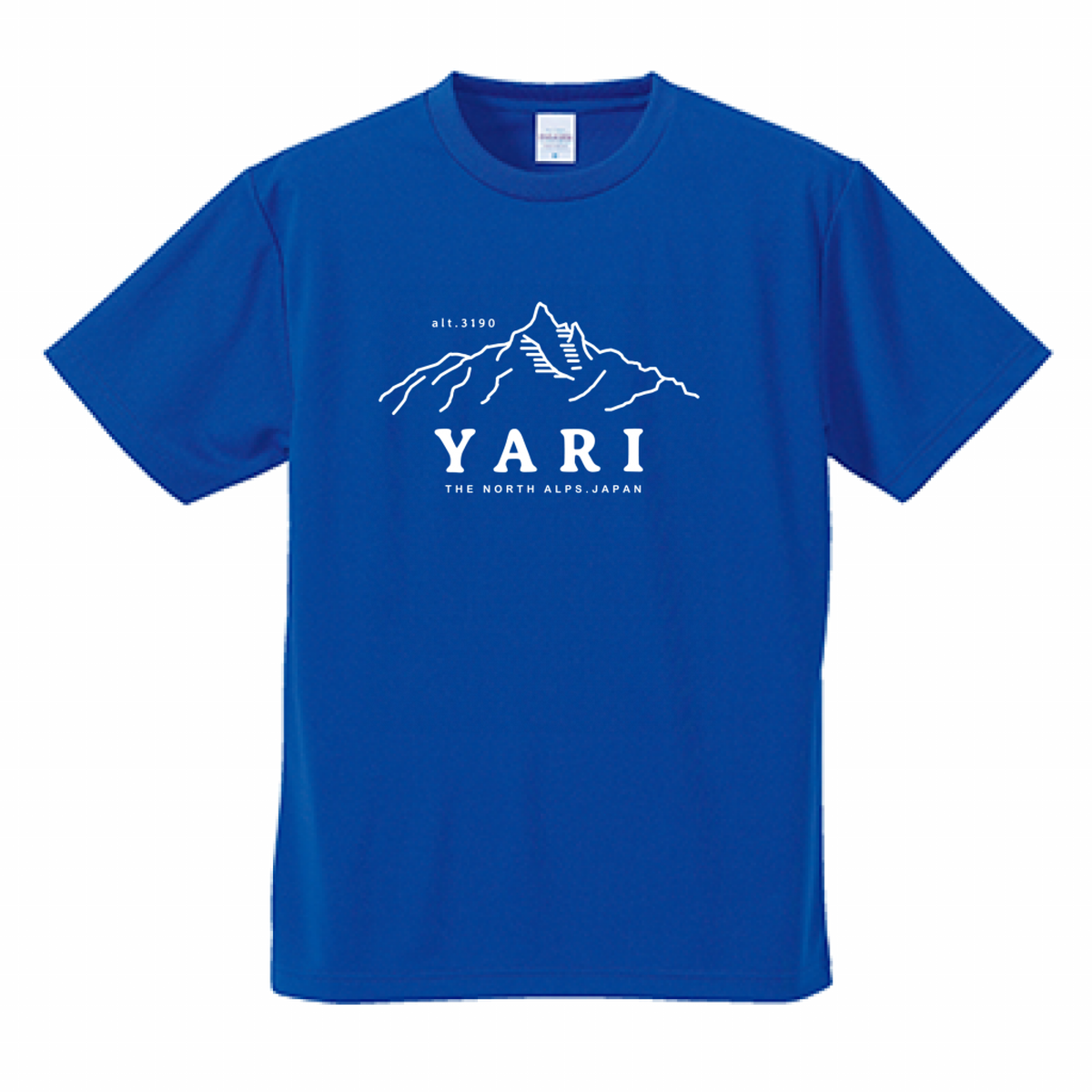 槍ヶ岳tシャツ Yari コバルトブルー Trail Marks