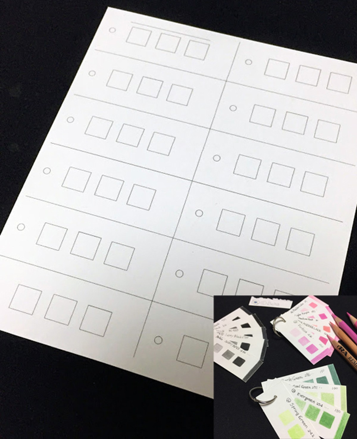 ストーンヘンジ 色見本作成用カード 1枚用 カラーショップbelta