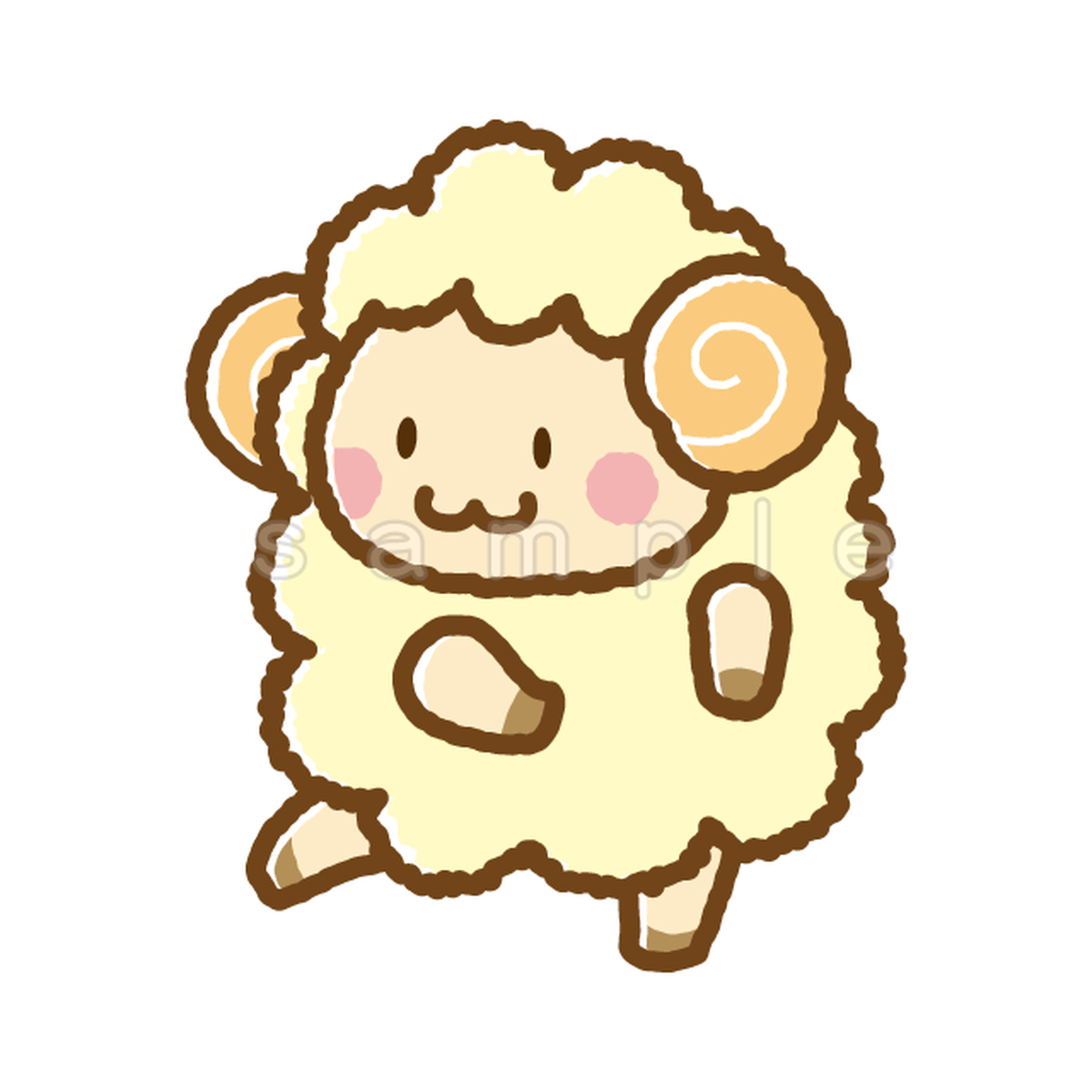 ひつじ E023 Png イラストショップくま 商用利用okのかわいいイラストのフリー素材がたくさん