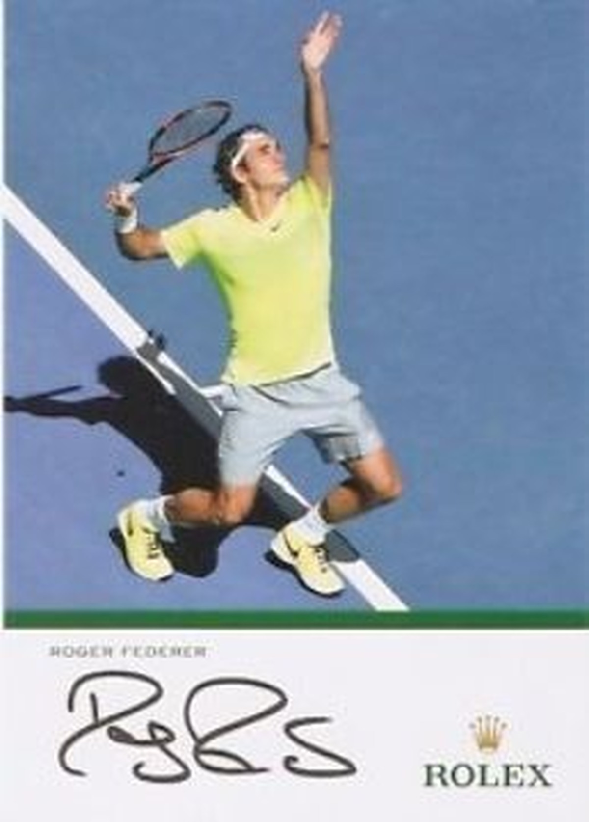 Rolex 15 ロジャー フェデラー直筆サイン入り ファンカード 65 リバティクロス