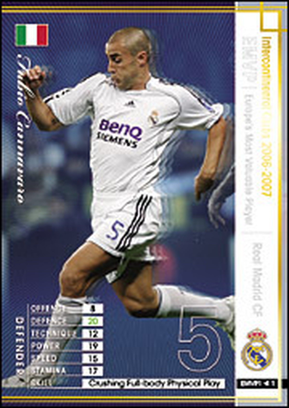 Wccf06 07emvpファビオ カンナバーロ Ebitti Wccf