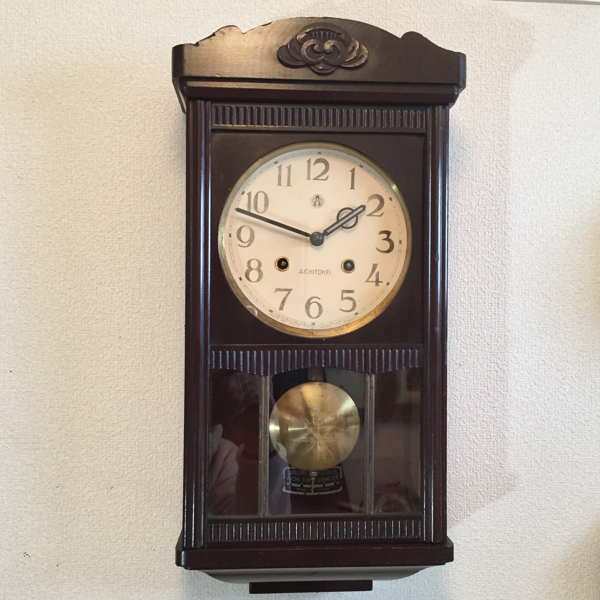 昭和レトロ 愛知時計 宮型ボンボン時計 オーバーホール済み稼働品 | 路地裏の骨董カフェShop