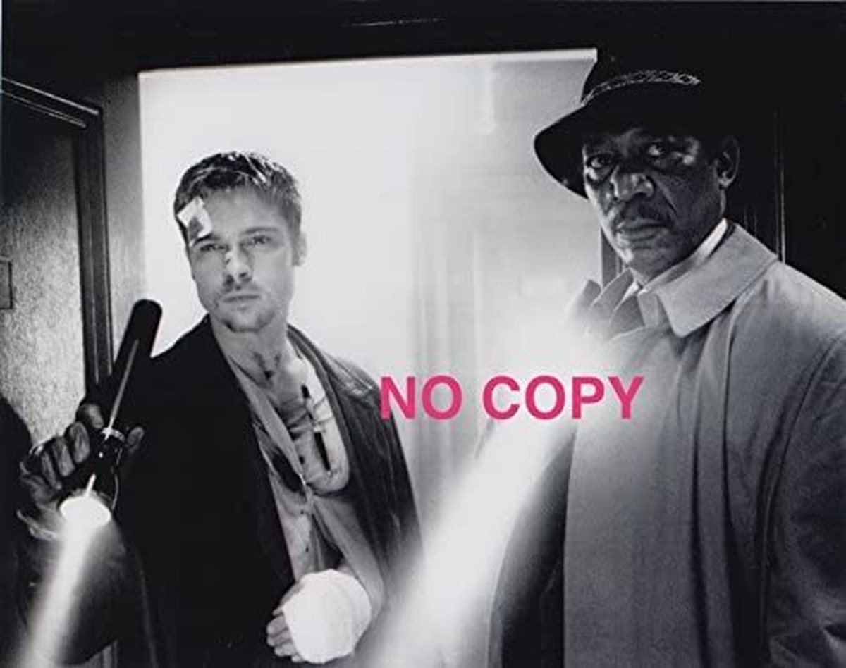 直輸入 大きな写真 セブン ブラッド ピット モーガン フリーマン Even Brad Pitt Morgan Freeman Photo 8x10 3045 Movieimages 大分市府内町2 3 天神ビル101 080 42 9150