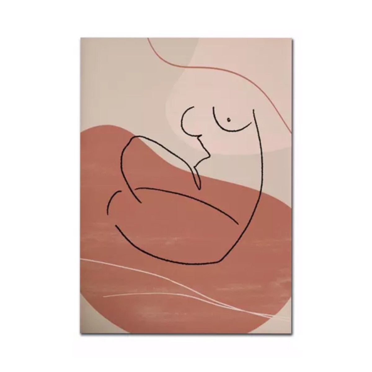 女性抽象画 イラスト ポスター ウォールペーパー 北欧 Daisies