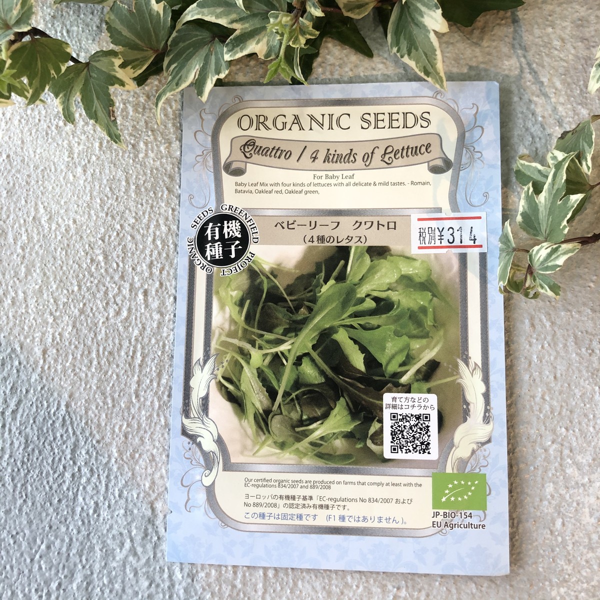 ベビーリーフ クワトロ 4種のレタス Organic Seed 有機種子 固定種 橋本種苗園