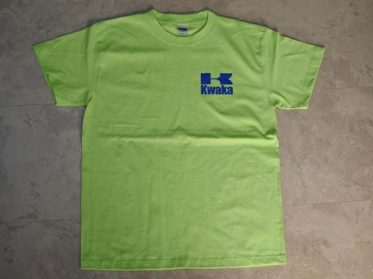 Kwaka 左胸ワンポイント Tシャツ マッドマックスマニア必着 Kawasakiライムグリーン Tee Nuts