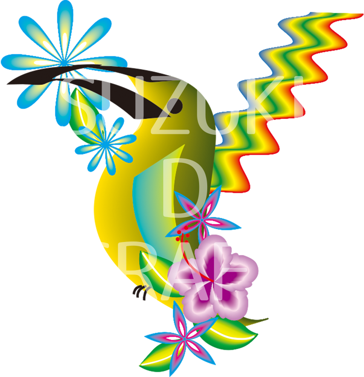 ハワイ花文字 大文字 Y Suzuki D Craft