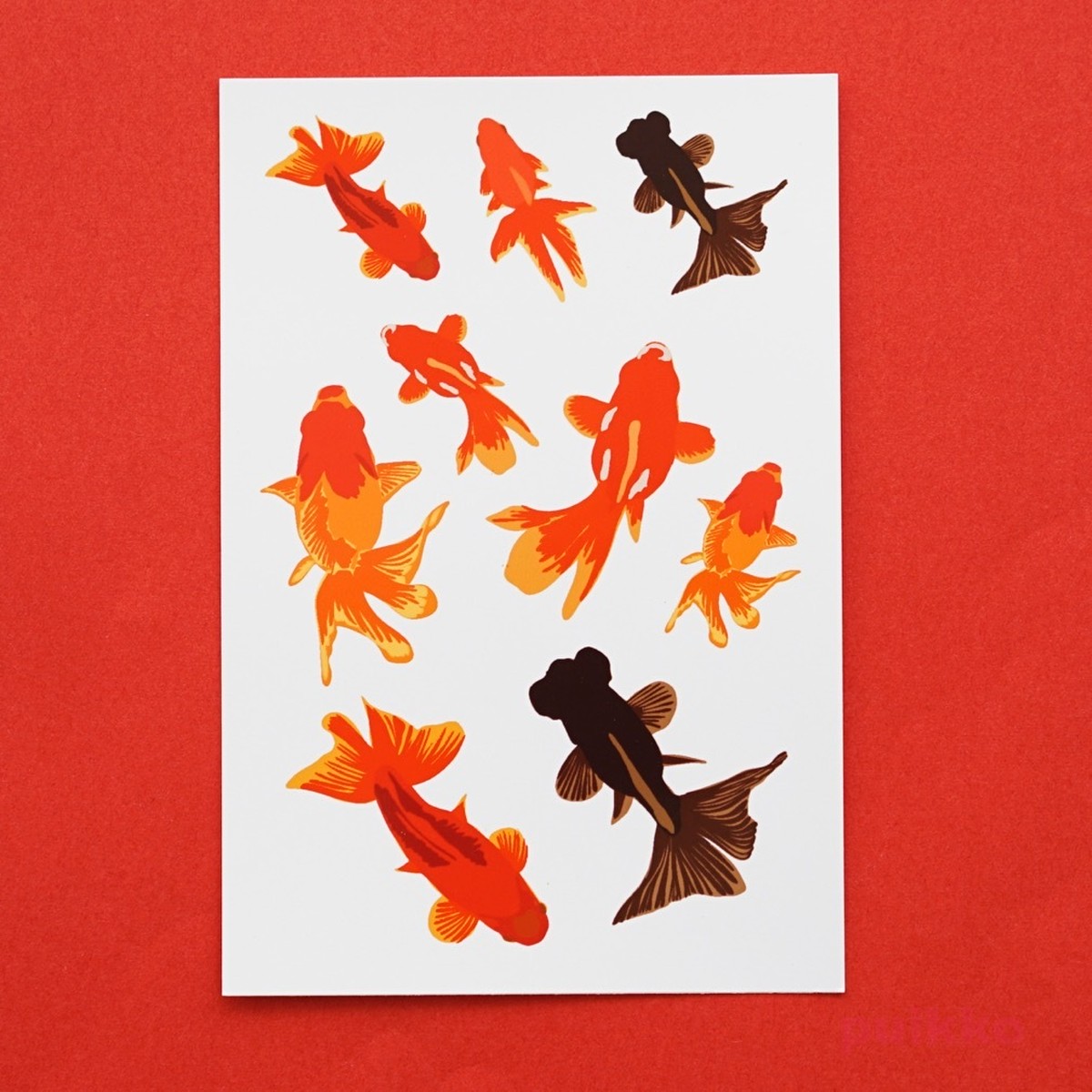 金魚イラスト2 タトゥーシール Puikko