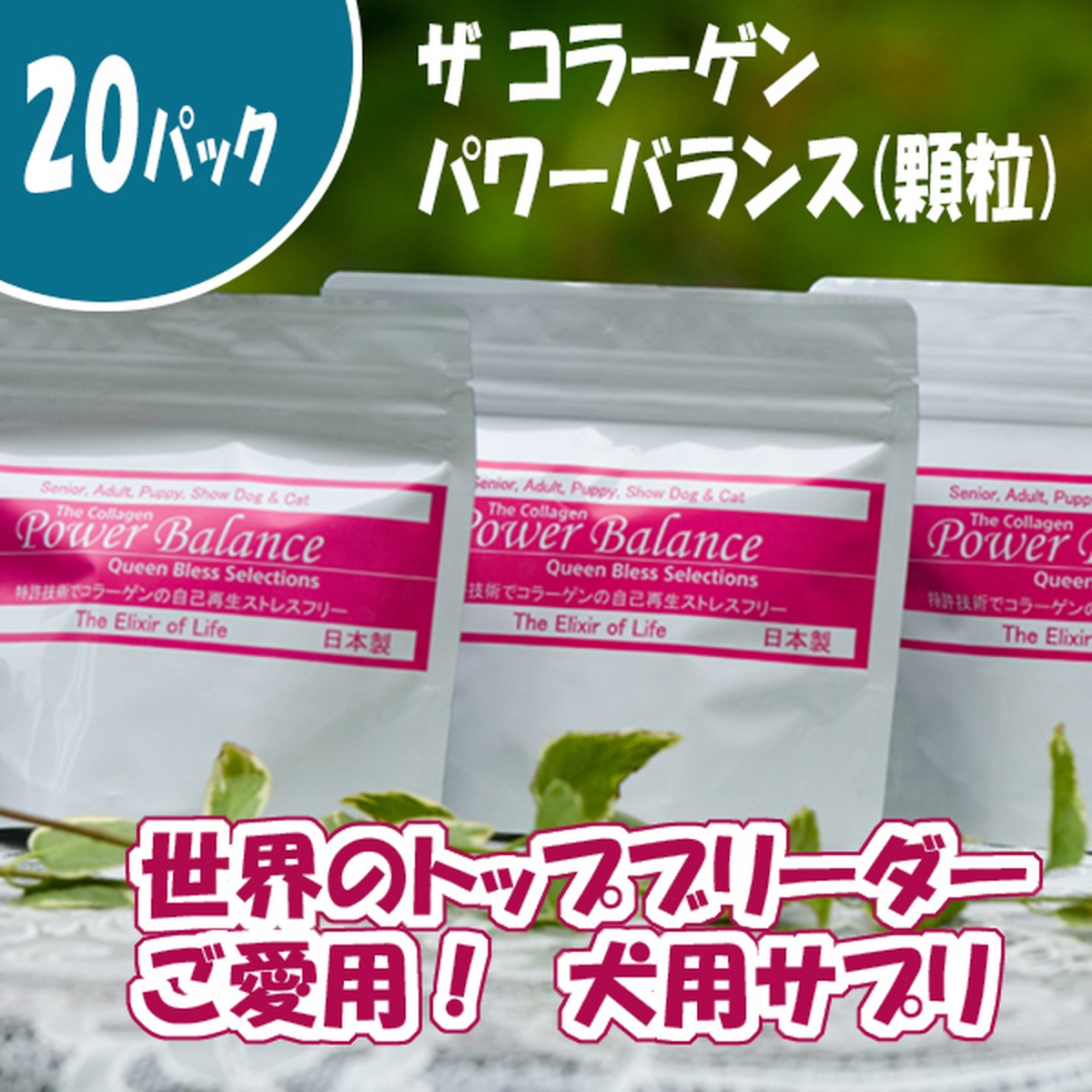 パワーバランス 犬用コラーゲン 20袋 健康的な身体とストレスフリーなメンタルを作るサプリメントです 犬用品 Abcdog