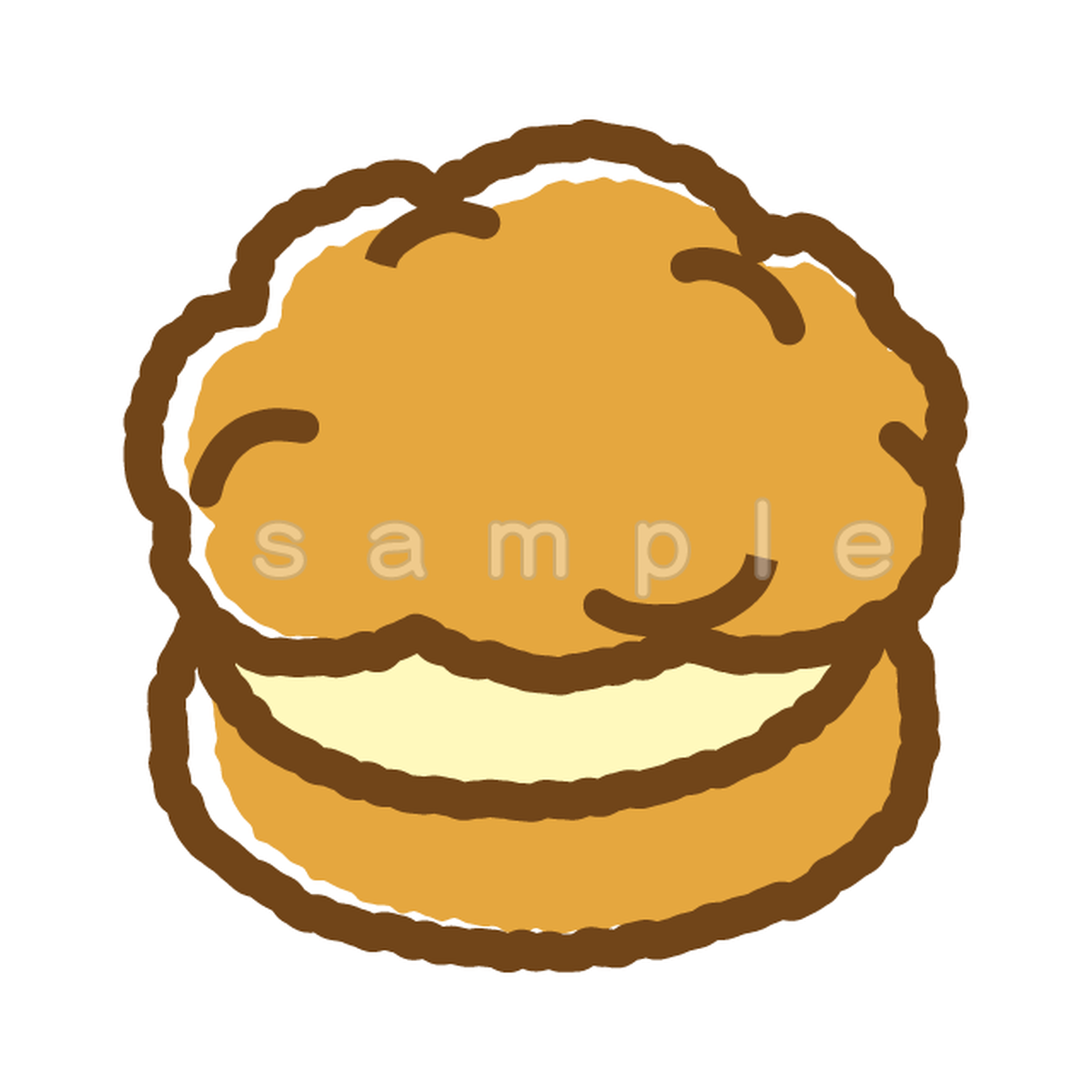 シュークリーム A013 Png イラストショップくま 商用利用okのかわいいイラストのフリー素材がたくさん