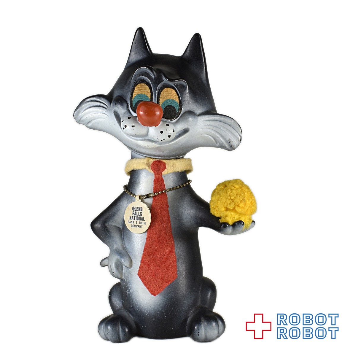 黒いネコ ソフビ貯金箱 バンク Robotrobot