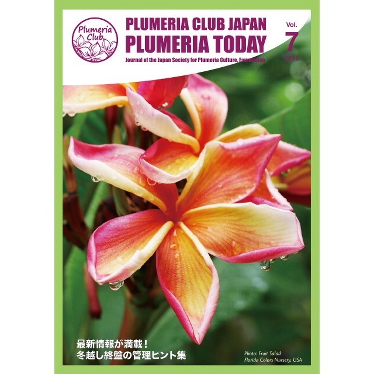 プルメリア情報誌 Plumeria Today Vol 7 冬越し終盤 初春の管理ヒント特集 Plumeria Exchange By Tropical Village