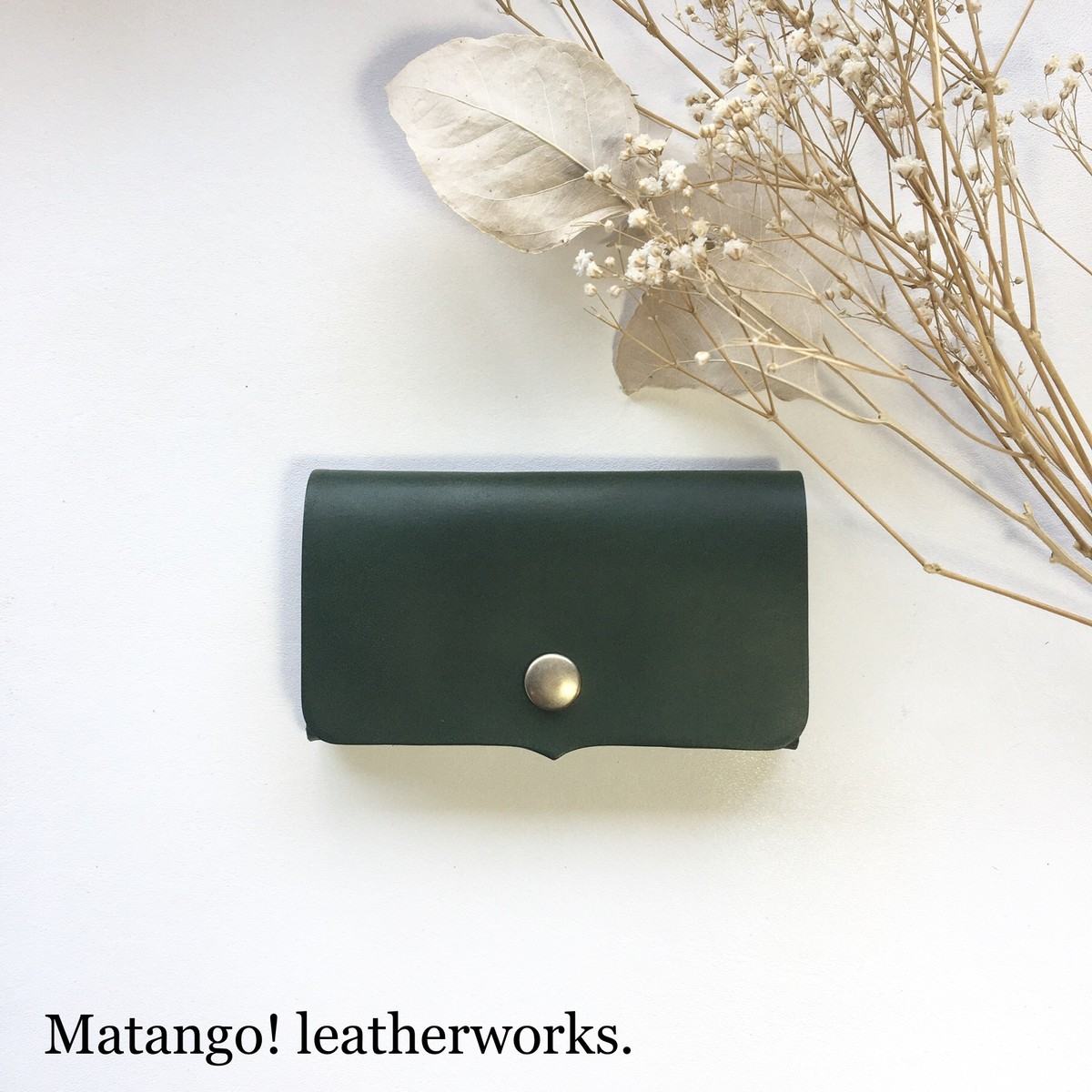 New 名刺入れ 上品 エシカル 本革 カードケース 大人 ユニセックス 男女兼用 プレゼント お揃い 贈り物 お祝い Matango Leatherworks