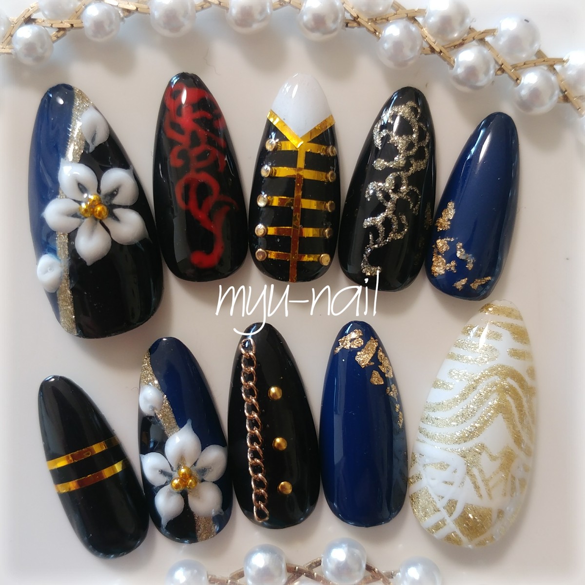 刀剣乱舞 にっかり青江ネイル２ Myu Nail