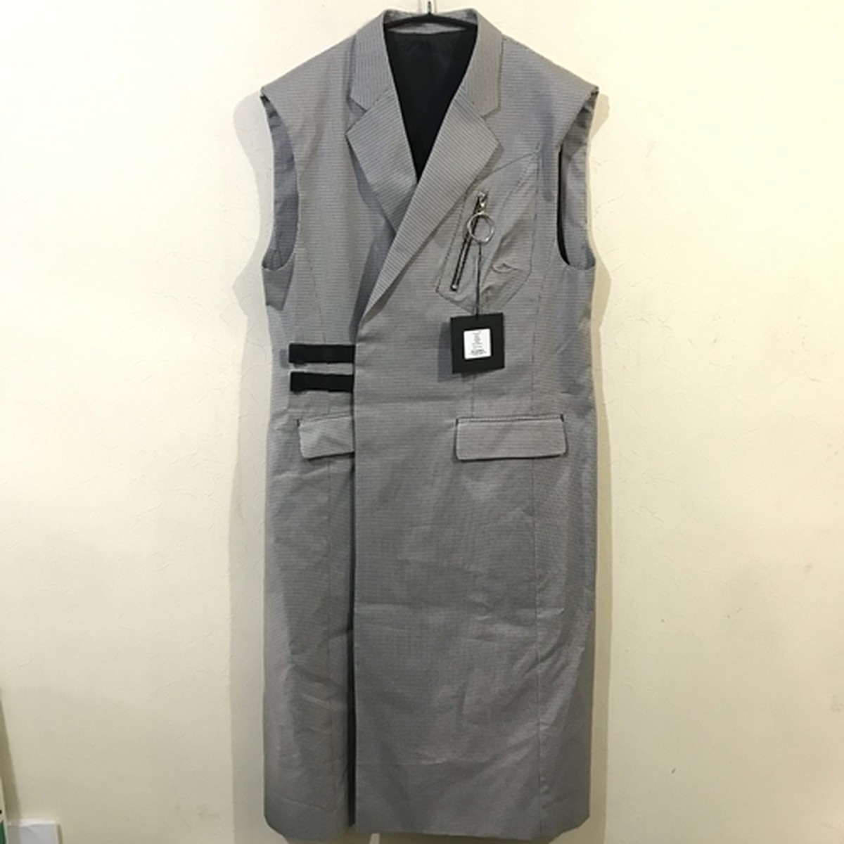 最高の Yuki Hashimoto ユウキハシモト 21ss 3d Pocket Sleeveless Coat ノースリーブコート 千鳥格子 グレー 48 代官山k04 新古品 メンズ お洒落無限大 Www Njhr Com Pk