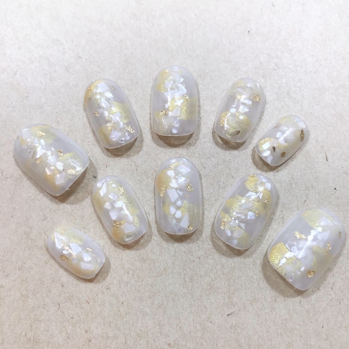 シアーホワイトネイル プチプラ ネイルチップ Honey Nail