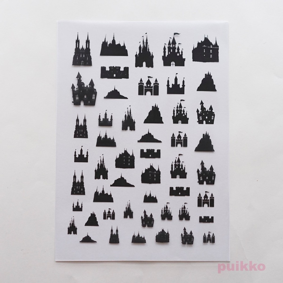 城シルエット レジン封入用フィルム Puikko