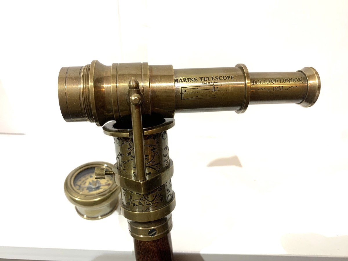 羅針盤付き単眼鏡ステッキ ネット限定500円オフ中 Reverie Emporium