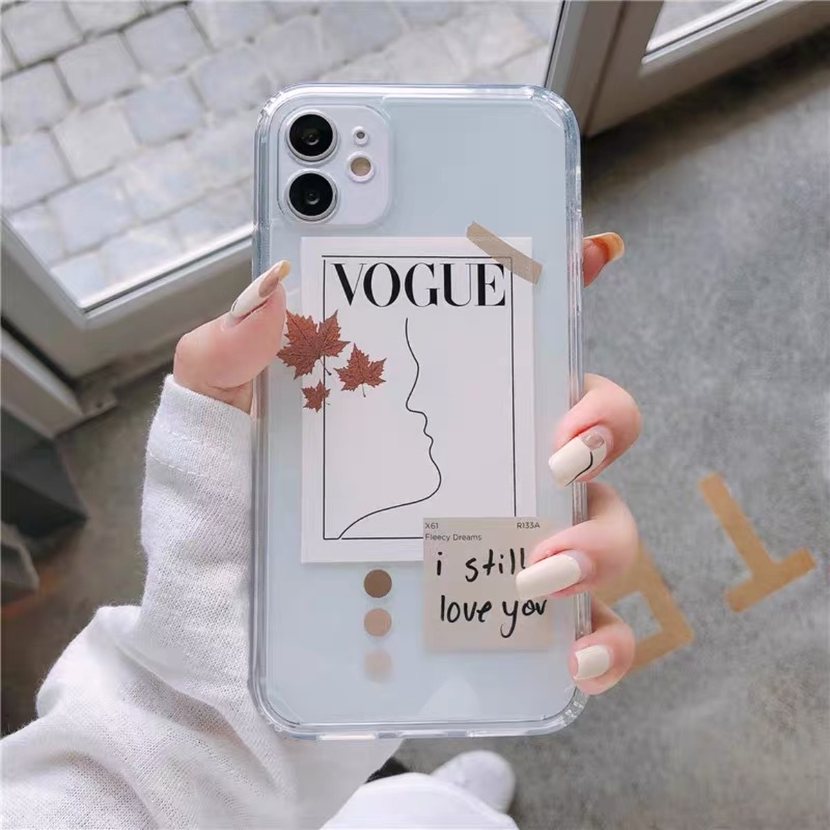 Vogue Iphoneケース 韓国 イラスト クリアケース スマホ レタリング ニュアンスカラー オレンジ ベージュ 韓国ファッション 韓国雑貨 Nuance You 韓国インテリア 韓国ファッション 北欧インテリア 海外インポート品 通販shop