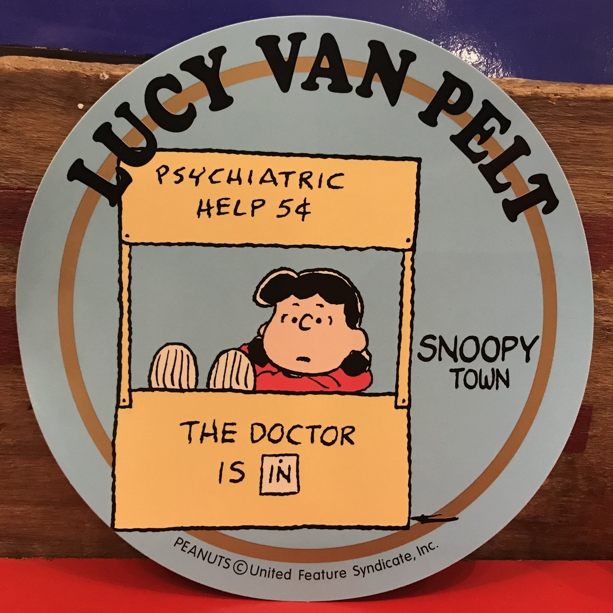 スヌーピー Peanuts ルーシー ヴァンペルト 特大ステッカー 限定品 00年製 福岡 大名のおもちゃ屋 トイズヘッド