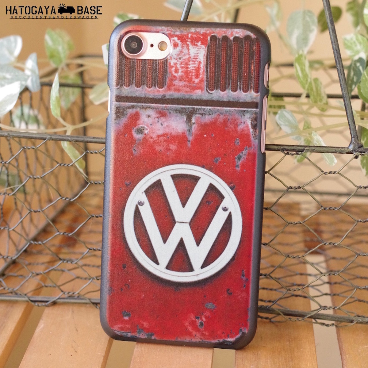 Iphoneケース Rusty Vw Late Bus Red Hatogaya Base For Succulents And Volkswagen Lovers