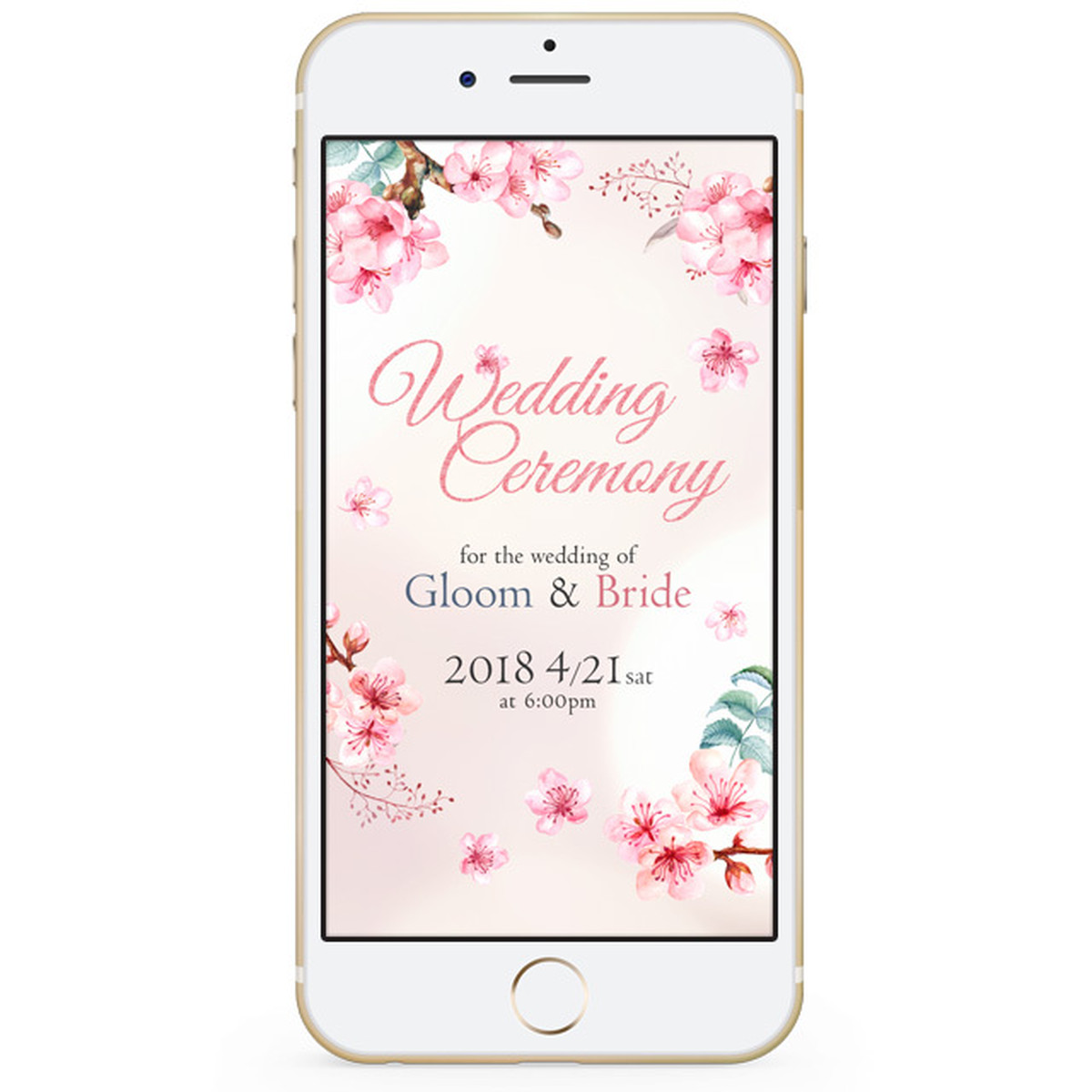 桜｜WEB招待状[結婚式 出欠管理機能付き] ウエディングの招待状・案内状をセミオーダーで制作します｜Idoweddingオンラインショップ