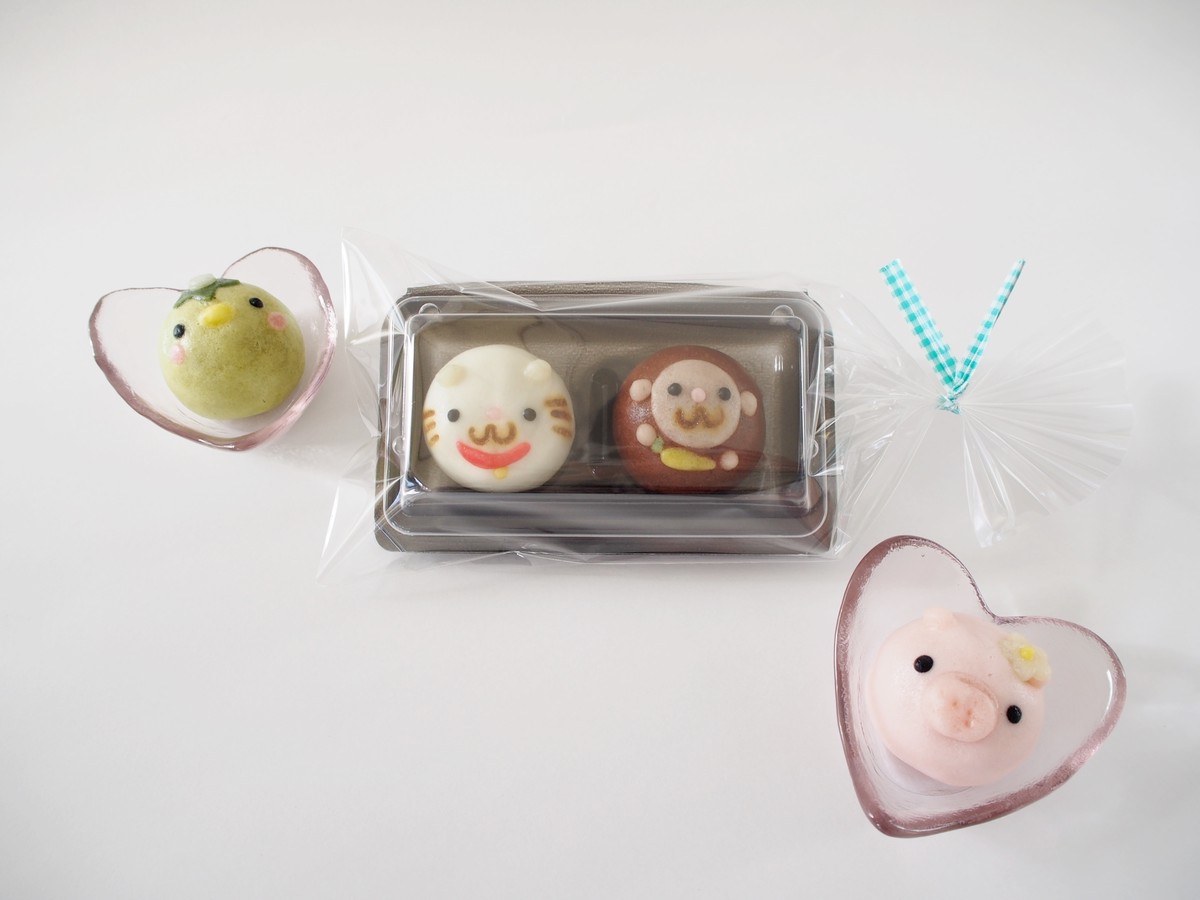 お菓子どうぶつ園まんじゅう選べる２個入パック 御菓子司まんさく