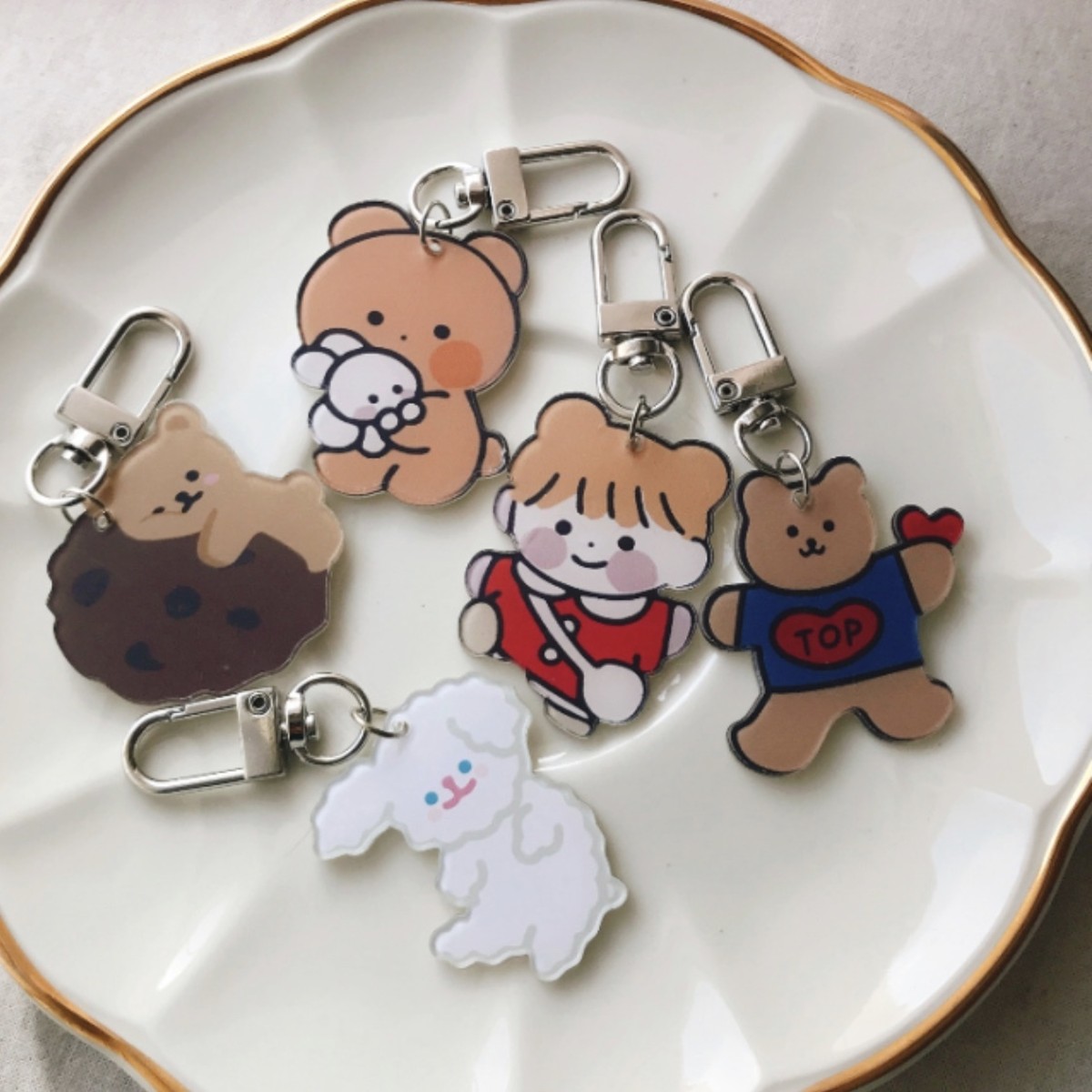 Keyring 韓国可愛いイラストキャラ Fancy Pods ファンシーポッズ