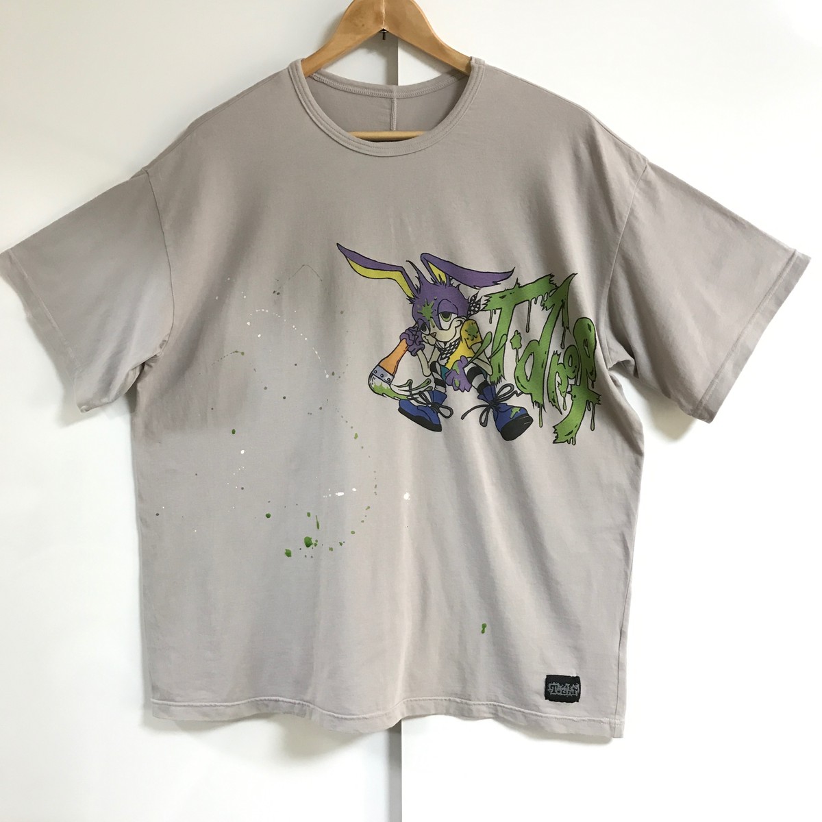 紺タグold STUSSY champion コラボ ビックシルエットTシャツ - トップス