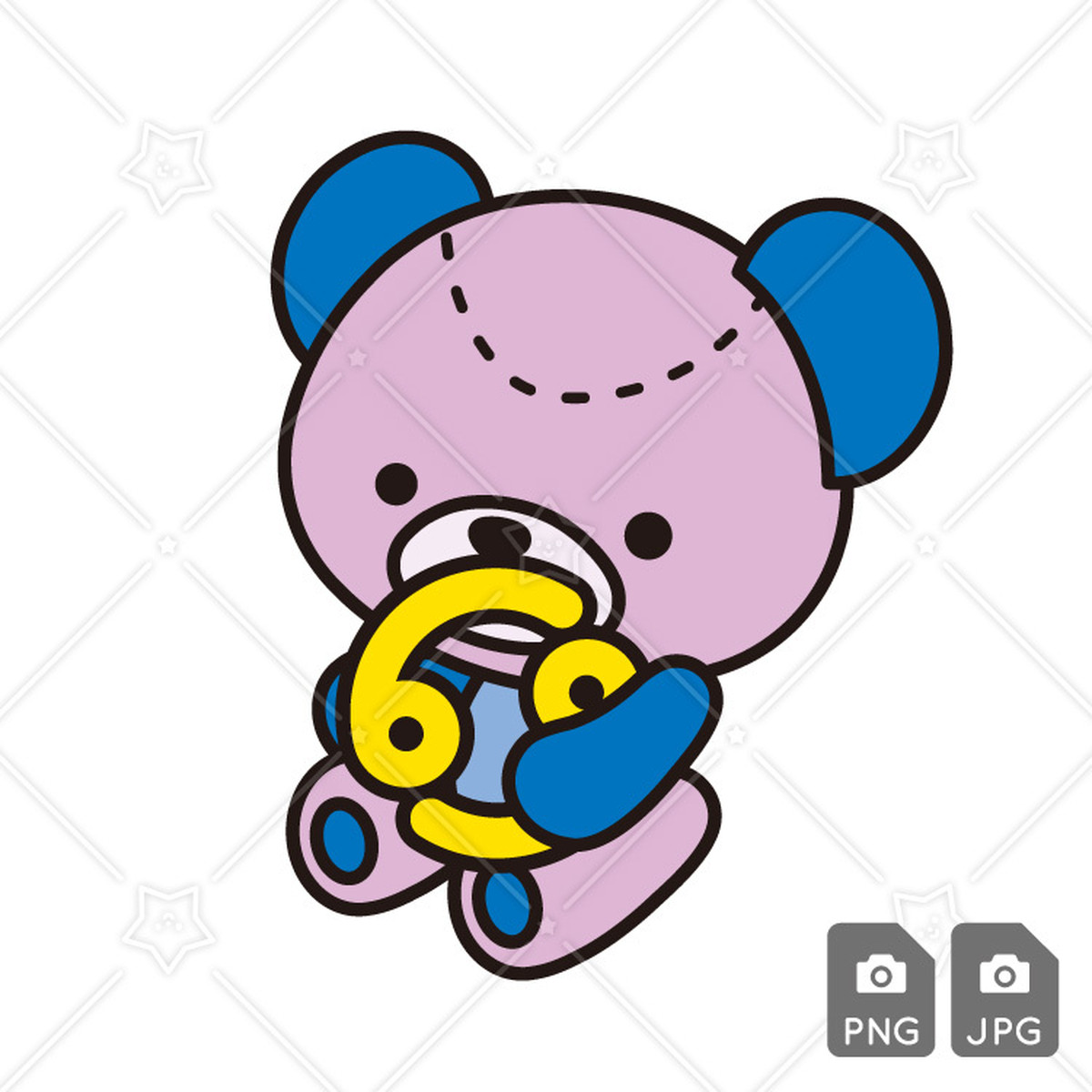 テディベア 蟹座 かに座 占いイラスト かわいい おしゃれ 商用利用okのフリー素材サイト Fortune Stock フォーチュンストック