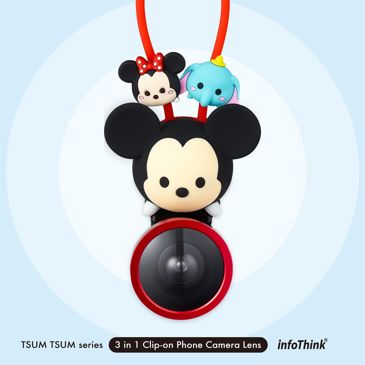 Infothink カメラレンズ スマホ 3 In 1 Clip On ディズニー Disney ツムツム Tsum Tusm ミッキーマウス Mickey Mouse Icamlens 100 Mickey E Qualia イークオリア