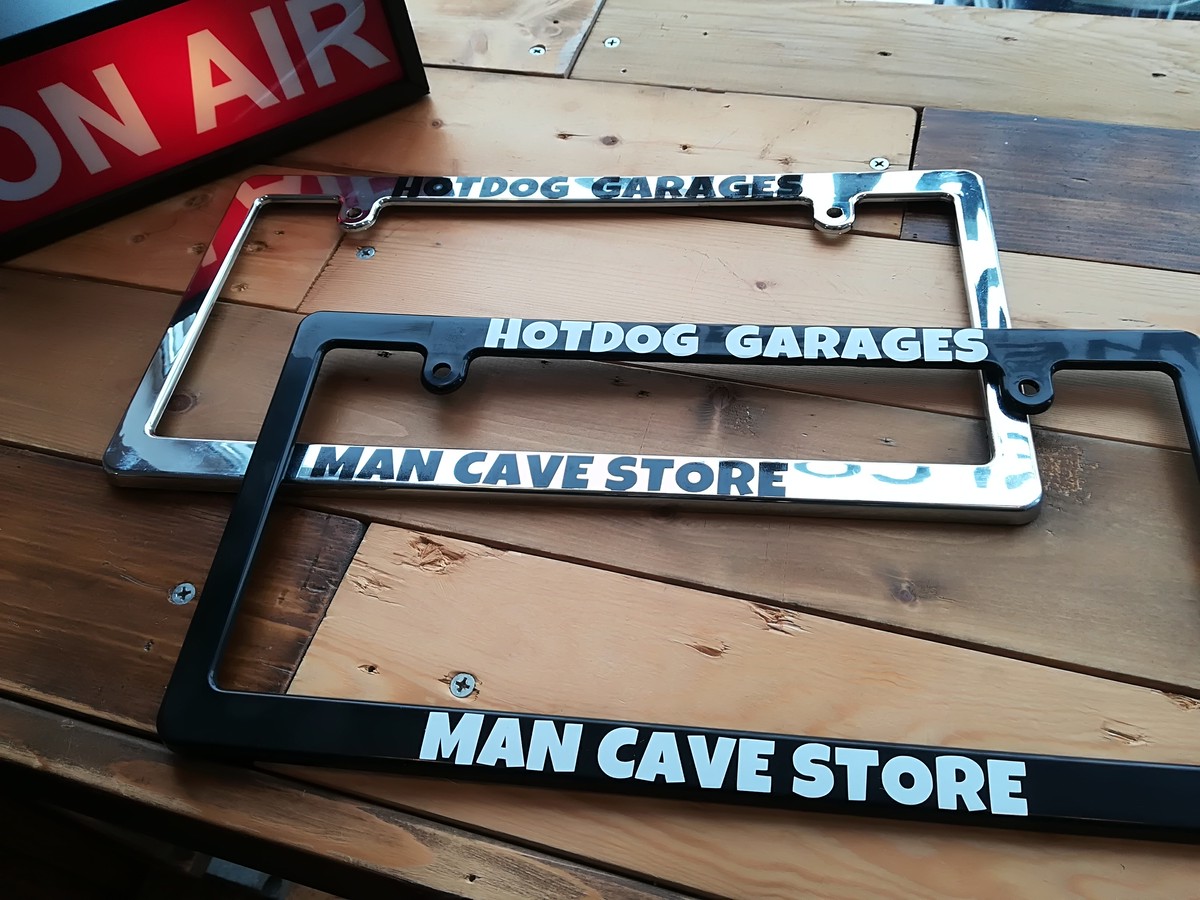 マンケーブストア オリジナルライセンスフレーム ホットドッグ 細い ナンバー マンケーブストア Man Cave Store ガレージ アメリカン雑貨 ホットドッグ 美容室