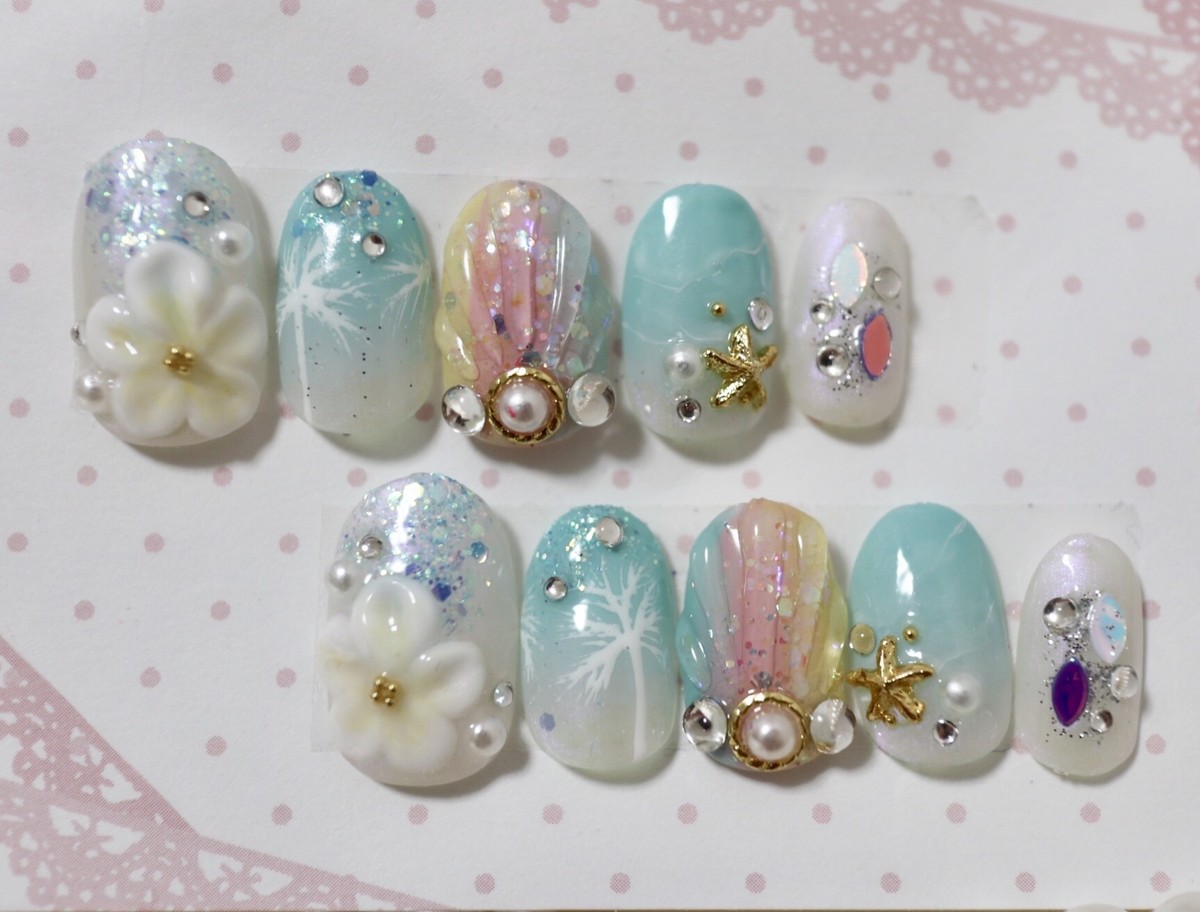 人魚ネイルチップ Otsumami Nail