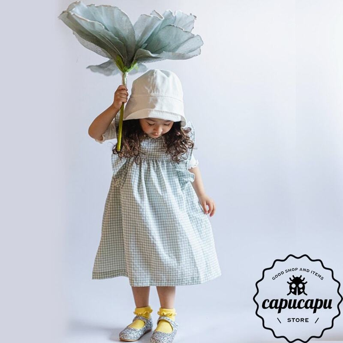 Sold Out Mint Green Gingham Check One Piece 子ども服 Capucapu