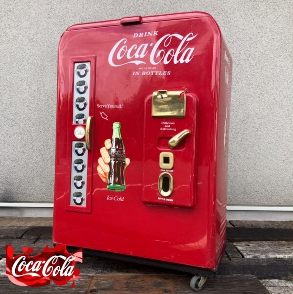 即納 貴重 非売品 Coca Cola Classic 19年 自動販売機型クーラーボックス 大型 W65 H95 D42cm コカ コーラ ヴィンテージ レトロ 現状渡し です Totoyotonet