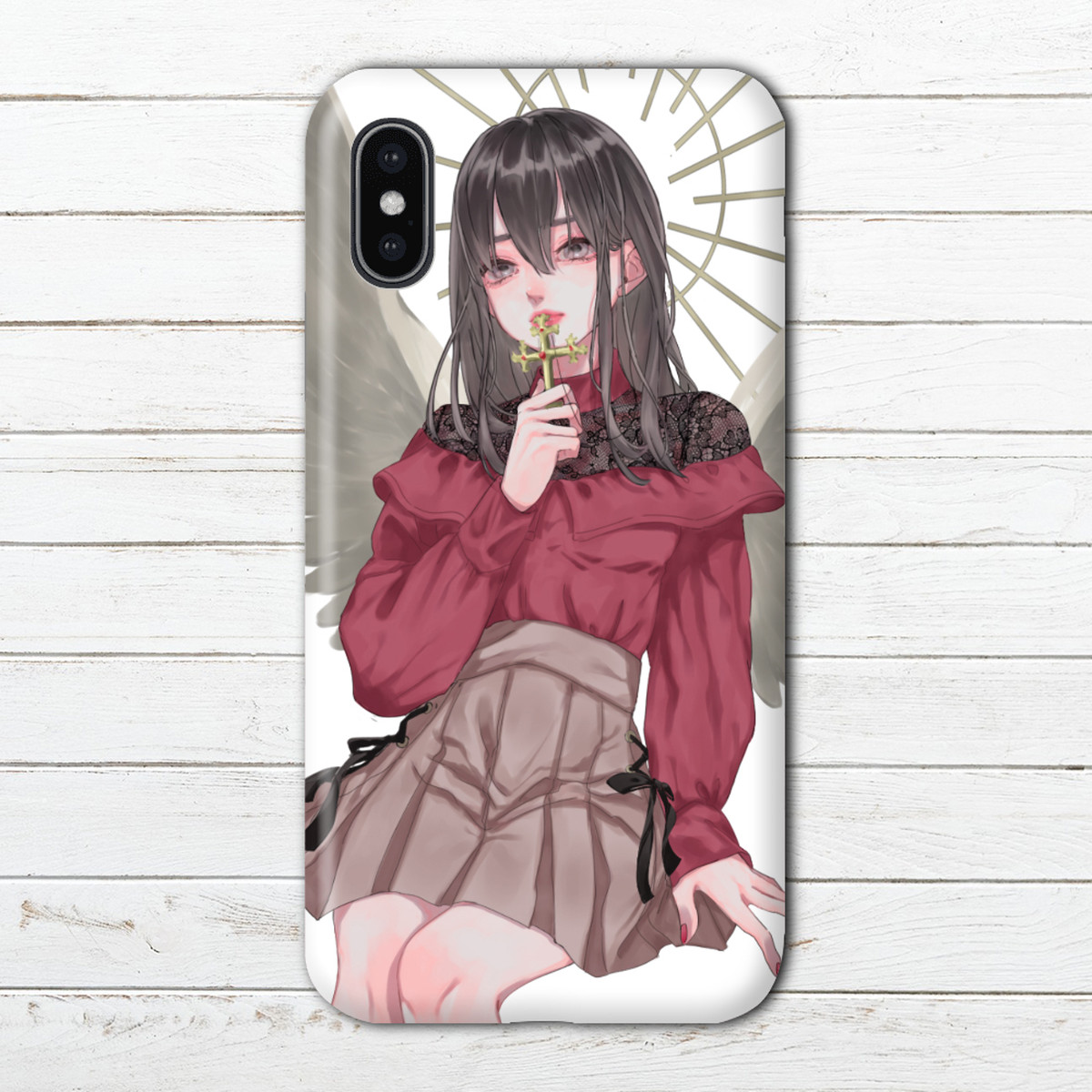 Iphoneケース スマホケース イラスト エモい 女の子 Iphone11 Pro Max Xperia 5 ケース メンヘラ 病みかわいい Iphone5 6 6s 7 8 アクセス センス 3 タイトル めんへらてんし 作 ぷう子 おしゃれでかわいいiphoneケース スマホケース Tシャツ かっこいいイラストの