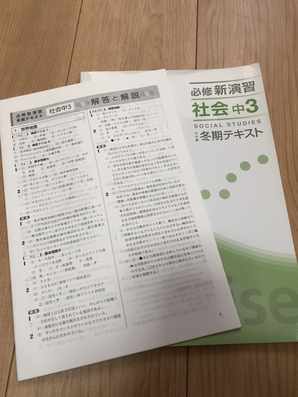 社会 中学3年 テキスト ゆきさん