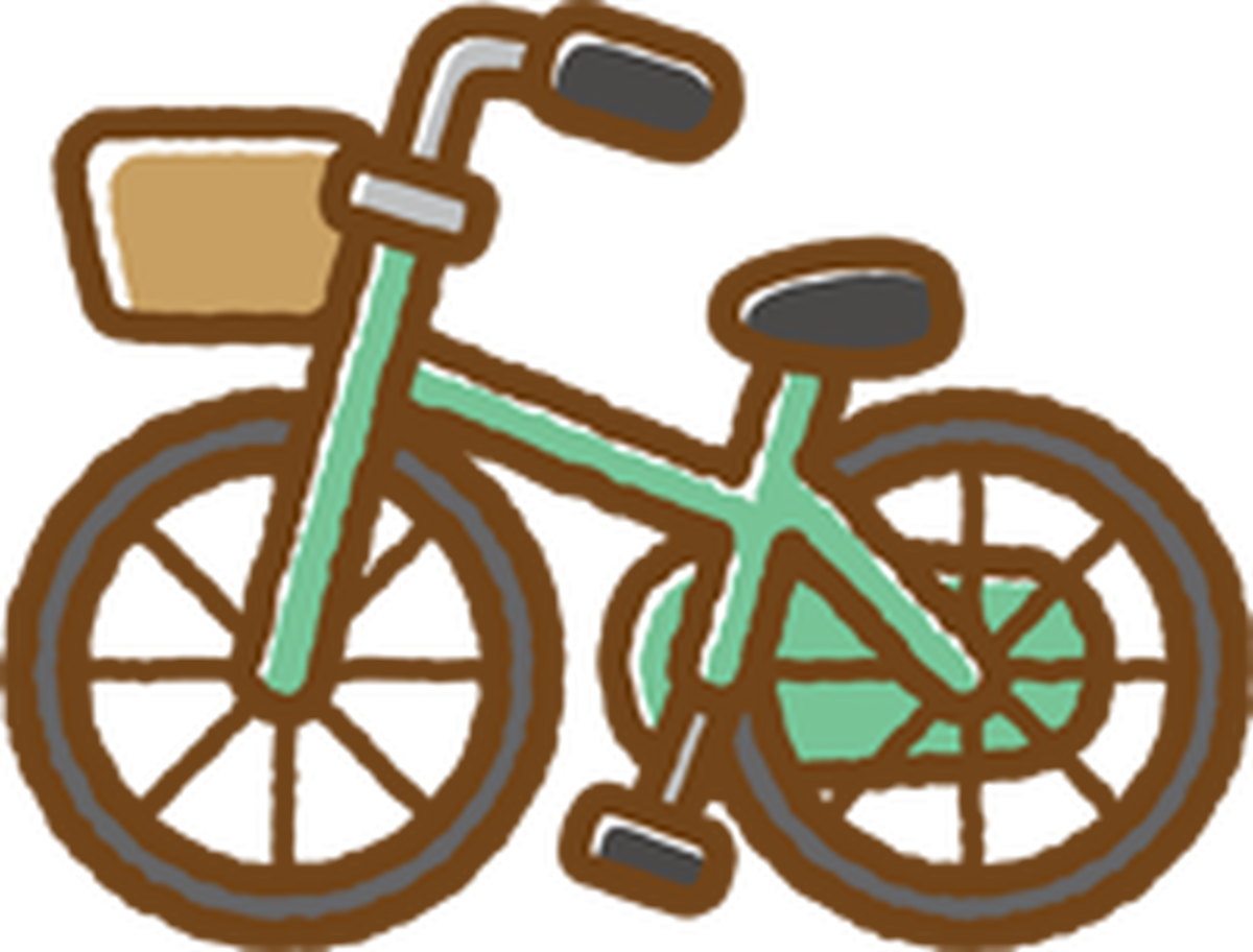 自転車 イラスト かわいい 簡単