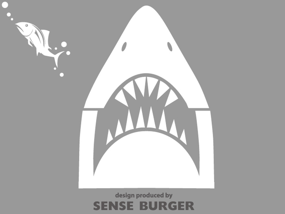 車のエンブレムに貼り付け サメ 鮫 シャーク デカール ホホジロザメ ホオジロザメ シール ステッカー エブリィ ハスラーに貼り付け 白 ホワイト Stiwhi Sense Burger