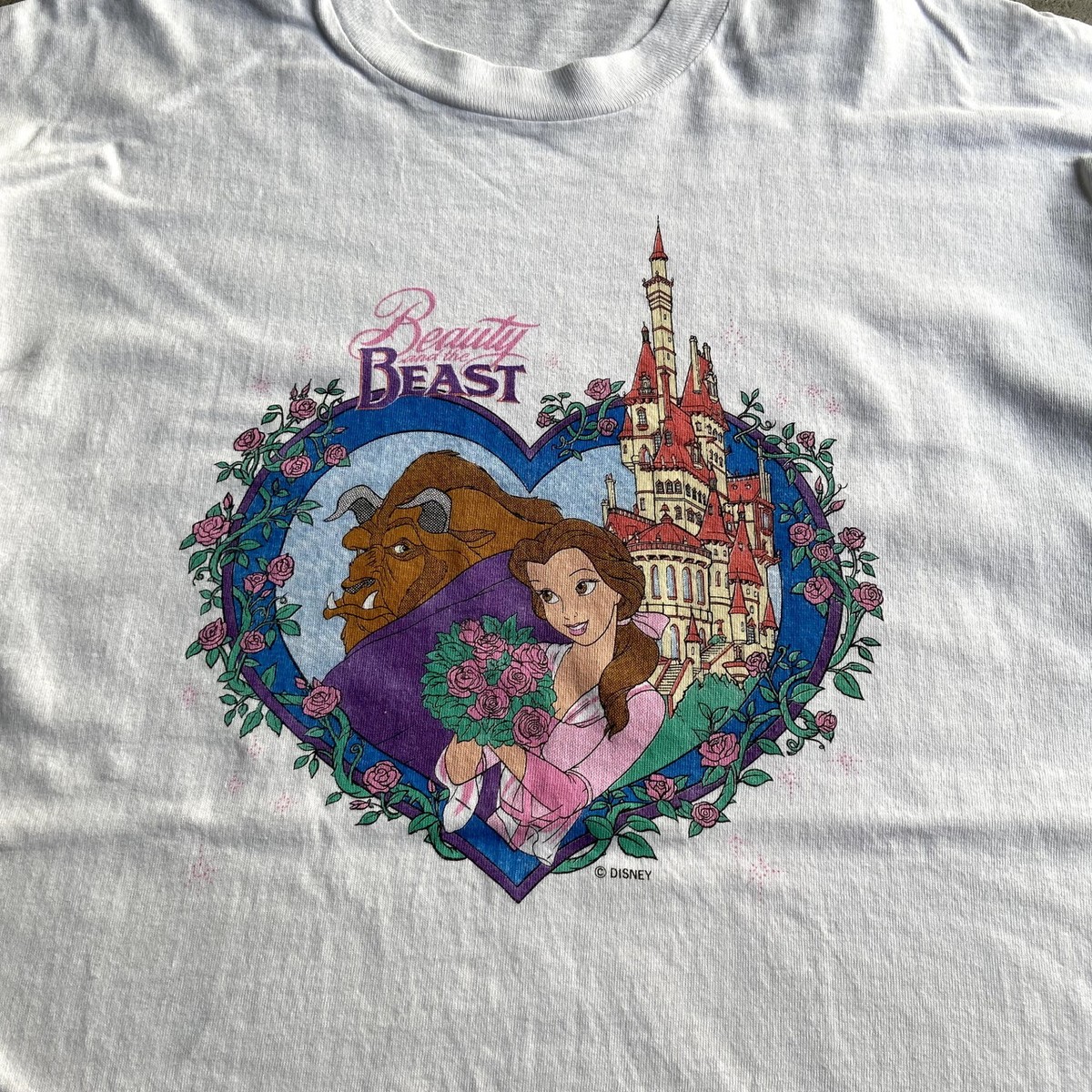 好評 ディズニー Disney 90年代 Beauty メンズxl相当 古着 中古 Sa キャラクタープリントtシャツ 美女と野獣 Beast The And Tシャツ カットソー Www Williamssound Com