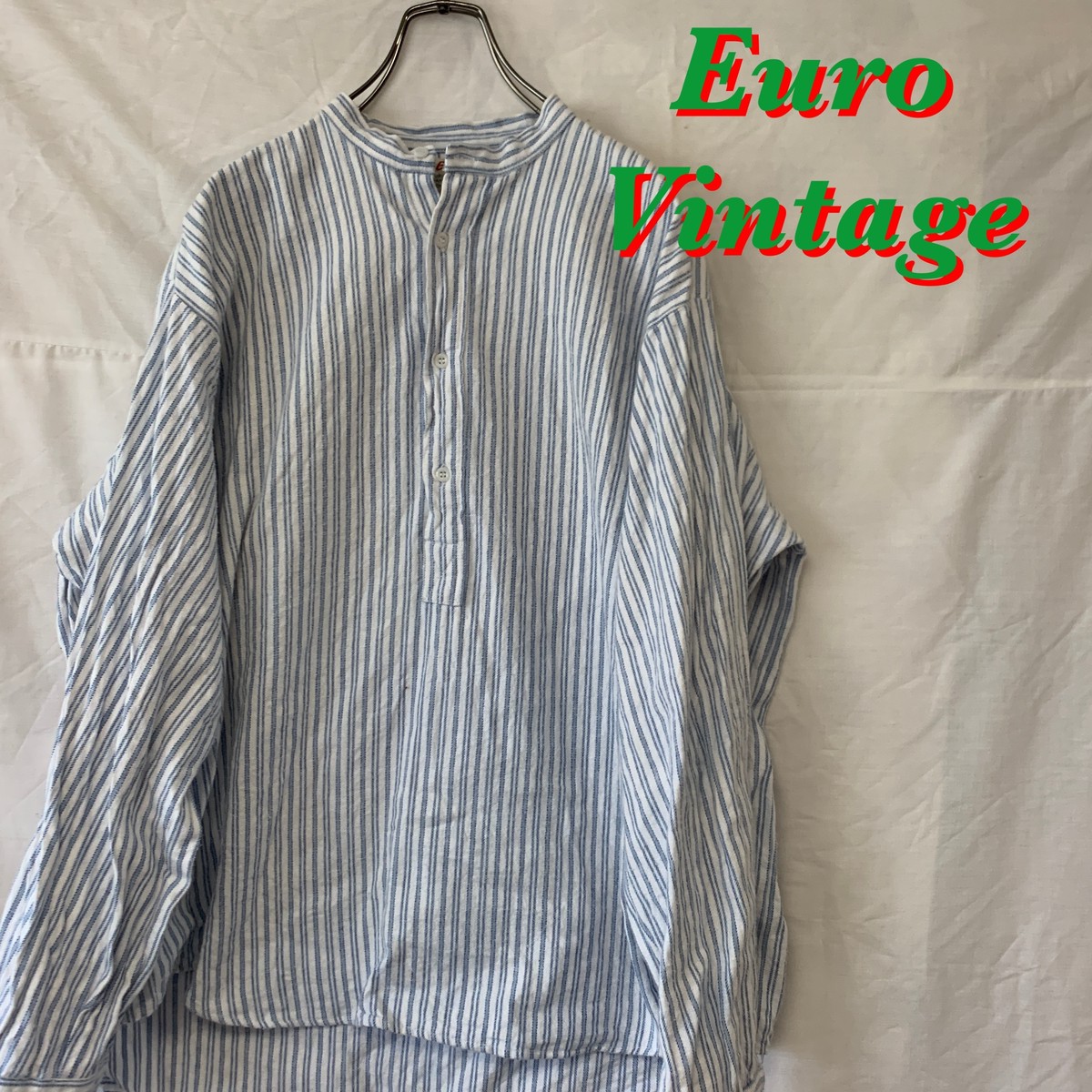 希少 EURO ユーロ ヴィンテージ ミリタリーシャツ 60s フランス