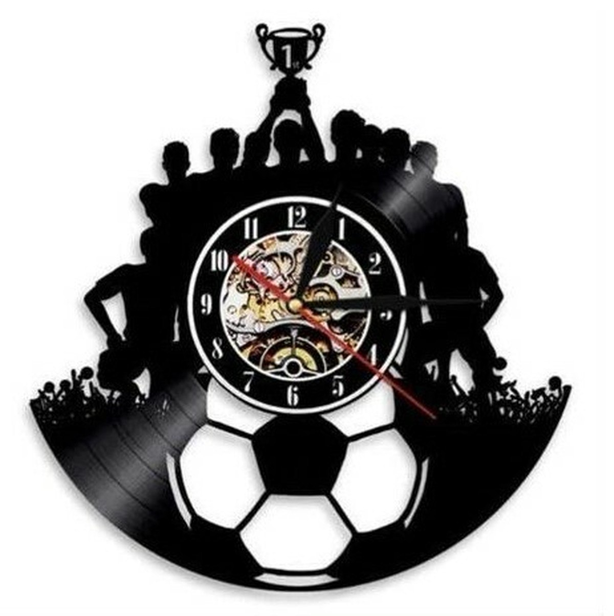予約 海外輸入 サッカー クラブ チーム 掛け時計 壁アート ヴィンテージ 30cm レコード盤 人気 インテリア ６種類展開 ６ Kage026s Store