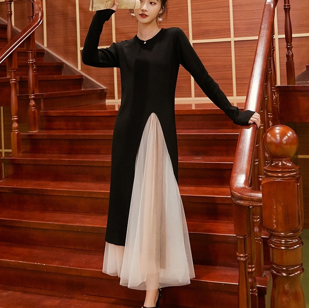 プレゼント対象商品 セットアップ レディース 重ね着 チュールスカート 長袖 ロングスカート 激安 即納 Www Eatforhealth Gr